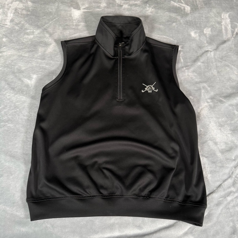 Zero Restriction Tour Series 1/4 Zip Vest Mens M Cropped Fit 1935 Golf Course